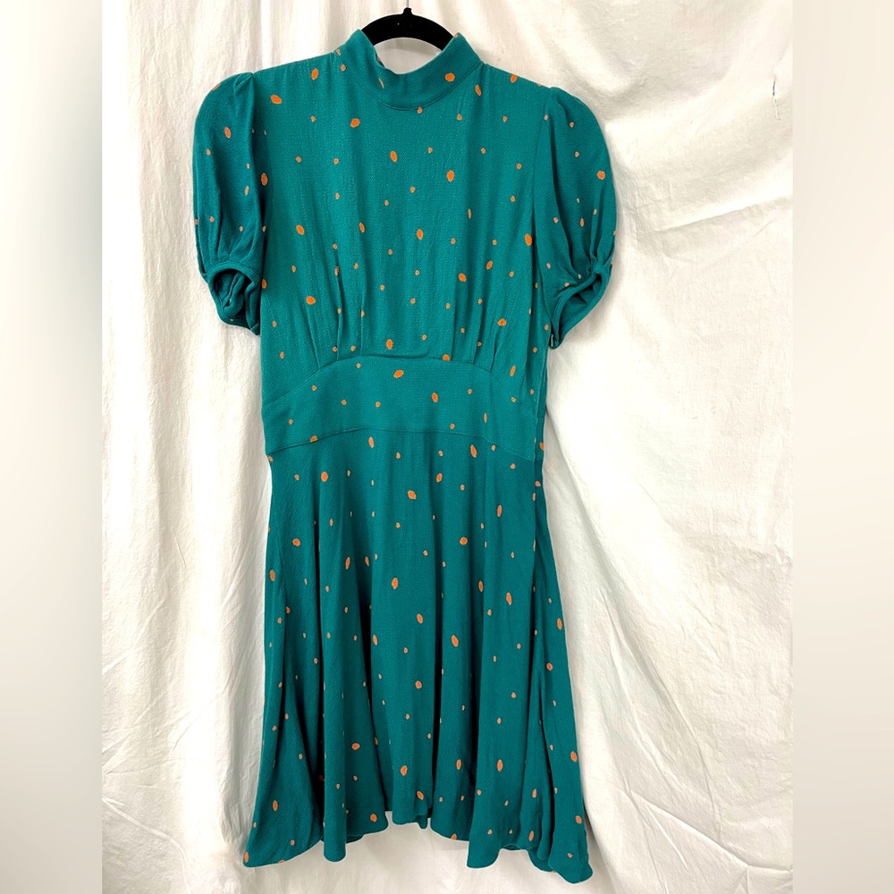 Free People Polkadot Dress with Tie Back, Size 6